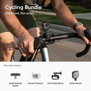 Ensemble Inst360 GO Ultra pour le cyclisme - Caméra sportive grand angle étanche 1080p/4K avec capteur CMOS, caméra <span class=keywords><strong>d</strong></span>'<span class=keywords><strong>action</strong></span> - Product Image 2
