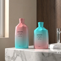 Emballages vides pour soins capillaires, flacons en plastique dégradé pour lotion corporelle, shampoing liquide, gel douche, flacon de shampoing en PET avec bouchon à clapet