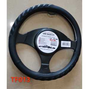 ปลอกหุ้มพวงมาลัยรถยนต์ 37-39 ซม. สีดำพรีเมียม - Product Image 1