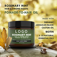 Pommade capillaire OEM à marque privée Romarin Menthe Anti-pelliculaire Formule concentrée à l'acide hyaluronique Nourrit le cuir chevelu Répare les cheveux secs