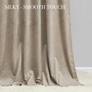 Nhung màn rèm cửa cho phòng ngủ & phòng khách mềm thẫm màu cách nhiệt màn trong phong cách Châu Âu - Product Image 4