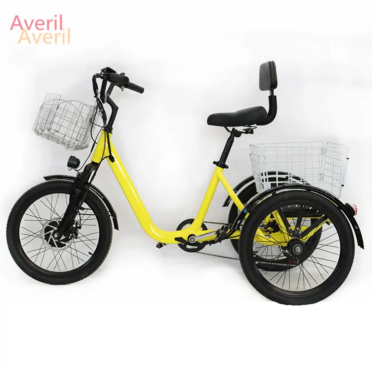 Top quality three wheel electric tricycle for adult 250W 36V lithium battery electric cargo trike 24inch
