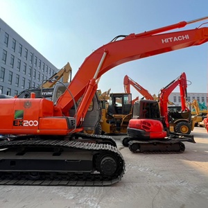 รถขุดฮิตาชิ EX200 ขนาด 20 ตัน สีแดง ติดตั้งบนแทร็ก สำหรับงานหนัก พร้อมระบบ PLC และเครื่องยนต์ - Product Image 1