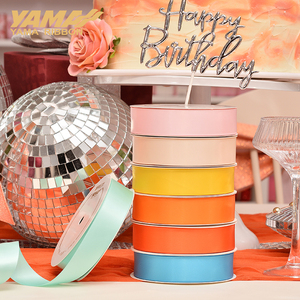 야마 리본 스톡 밝은 색상 1 인치 25mm 양면 새틴 리본 롤 100 야드 - Product Image 4