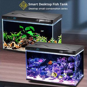 <span class=keywords><strong>Aquarium</strong></span> de bureau intelligent tout-en-un, contrôle par application, éclairage LED à spectre complet, filtration professionnelle multi-étages, 28L - Product Image 5
