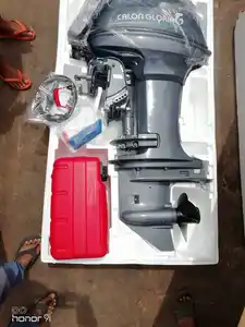 Mesin Tempel Perahu Motor 40hp Bensin Yamah Abu-abu 2 Tak Mesin Tempel