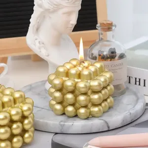 Vela dorado con aroma estilo Ins, accesorios para fotos, gran <span class=keywords><strong>cubo</strong></span> <span class=keywords><strong>de</strong></span> <span class=keywords><strong>Rubik</strong></span>, fragancia, hogar, alojamiento, muebles suaves - Product Image 3
