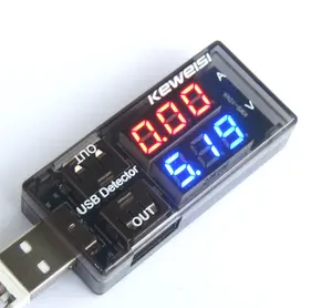 KWS-10VA USB voltmetro di corrente rosso + blu doppio misuratore display corrente e tensione rilevatore USB tester di corrente e tensione