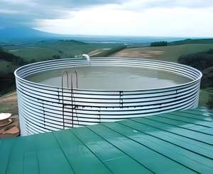 Réservoir d'eau en acier ondulé Jinlink de 5000 L pour le stockage d'eau en laboratoire, conception sanitaire et facile à désinfecter - Product Image 2