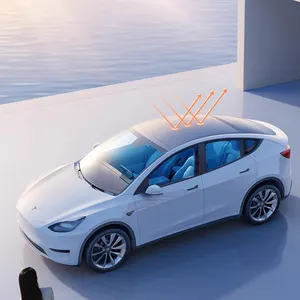 Kerai otomatis cocok untuk Tesla Model Y/3 kaca dari 2019 - 2024 blok sinar ultraviolet dan menjaga kesegaran Aksesori