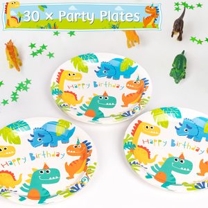 Sunbeauty-Assiettes Dinosaures Vaisselle Dinosaure Fournitures pour Fête d'<span class=keywords><strong>Anniversaire</strong></span> pour Enfants Garçons - Product Image 5
