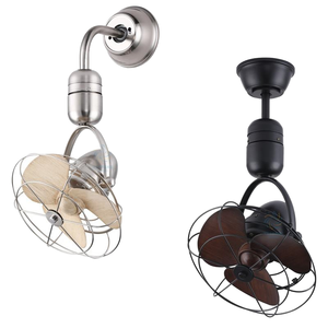 Antique Decorative Metal <strong>Ceiling</strong> <strong>Fan</strong> <strong>Remote</strong> <strong>Control</strong> Energy Saving Revolving <strong>Wall</strong> Bracket Oscillating Feature US for Outdoor Use - Product Image 1