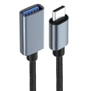 핫 타입 C to USB OTG 어댑터 케이블 USB 타입 C 남성 to USB 여성 케이블 어댑터 OTG 케이블 변환기 휴대 전화 태블릿 용