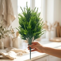 Plantes artificielles tropicales, bouquets de romarin et d'eucalyptus verts, légers, écologiques, décoration de Thanksgiving, utilisation intérieure/extérieure