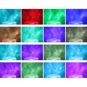 Lampe de table en cristal rechargeable avec base en bois massif de qualité supérieure, effet d'ondulation d'eau RGB, pour la décoration de la maison - Product Image 6