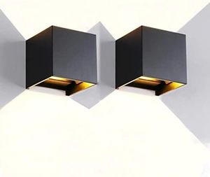 Lampe murale LED cubique étanche IP65 en aluminium, orientable, pour décoration de jardin et porche, 2*5W 2*3W, vente en gros - Product Image 1