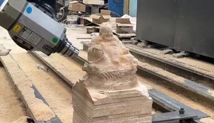 Jinan rongchi 5 trục CNC phay mô hình EPS 3D để sử dụng nhà máy sản xuất trang trại thuyền khuôn làm cổng di chuyển gỗ - Product Image 5