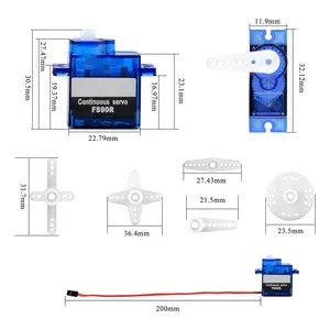 Nieuwe Feetech Fs90r Micro Servo Diymall 360 Graad Continue Rotatie Rc Servo 6V 1.5Kg Wiel Student Onderwijs Robot Kit Diy