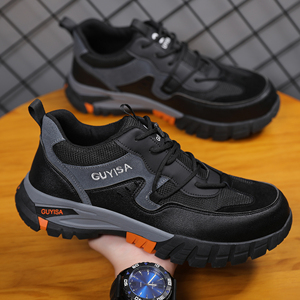 Chaussures de sécurité tendance pour hommes, baskets de travail à embout <span class=keywords><strong>d</strong></span>'acier, confortables avec coussin <span class=keywords><strong>d</strong></span>'air, bottes de chantier anti-écrasement industrielles - Product Image 4