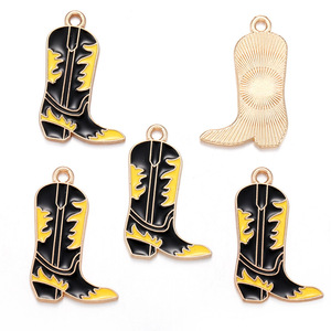 Breloque en alliage de designer, motifs chat, chapeau de cowboy et botte, émaillée, pour la fabrication de bijoux, pendentifs de collier, accessoires de bricolage pour téléphone et artisanat - Product Image 2