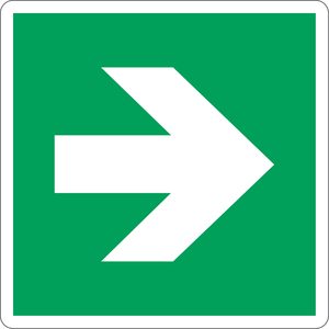 Segnale stradale a freccia in alluminio per uscita di emergenza 400*400mm a LED per la sicurezza di sicurezza materiale in acciaio - Product Image 1
