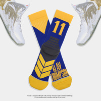 Chaussettes de basket-ball professionnelles James No.23 Elite Chaussettes de serviette de sport avec logo personnalisé 2021