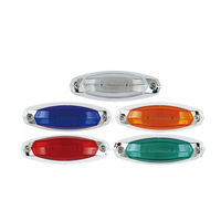 Nouvelles feux de position latéraux LED 12V IP68 chromés en forme d'olive pour camions, clignotants de frein pour remorques et fourgonnettes - Vente en gros