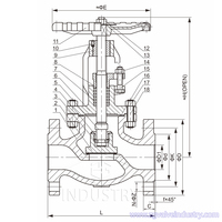 Bon prix DN40 DN50 DN100 DN200 DN300 vanne sphérique en fonte ductile pour eau huile gaz