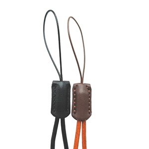 Cordón <span class=keywords><strong>de</strong></span> cuero genuino para teléfono móvil, llaves, USB, cámara, tarjeta <span class=keywords><strong>de</strong></span> identificación, negro, marrón oscuro, llavero, correa semimanual - Product Image 4