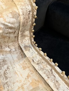 Stile europeo tenda camera da letto soggiorno <span class=keywords><strong>beige</strong></span> <span class=keywords><strong>oro</strong></span> jacquard di fascia alta tessuto per <span class=keywords><strong>tende</strong></span> da pavimento tenda tenda - Product Image 6