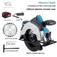 Scie circulaire sans fil portable 7 pouces sans balais, rechargeable, haute puissance, pour le travail du bois, lithium-ion avec laser