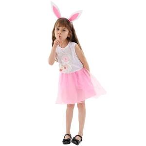 Hot Selling Spring Summer Child Party Carnival Costumes Kids Happy Easter Performance Clothes Girls Bunny Dresses - Product Image 1