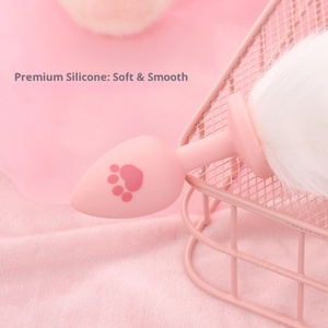 Plug Anale a <span class=keywords><strong>Coda</strong></span> di Volpe in Silicone Nero con Artiglio di <span class=keywords><strong>Gatto</strong></span> - Giocattolo Sessuale per Adulti Non Impermeabile - Product Image 2