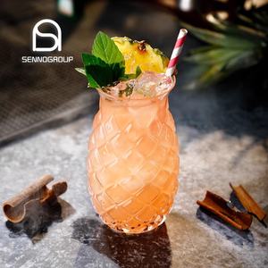 Vasos de Cóctel Creativos con Forma de Piña de 16 oz, Vasos de Cristal con Relieve, Tazas <span class=keywords><strong>Tiki</strong></span> Elegantes para Jugos y Cócteles - Product Image 1