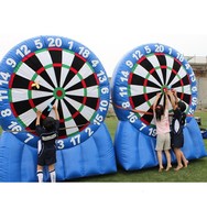 Inflables Publicitarios Populares para Alquiler en Fiestas, Juego de Dardos de Fútbol Inflable Grande para Niños y Adultos