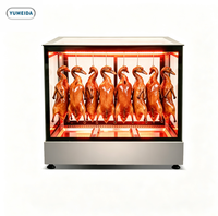 Vitrine chauffante thermostatée professionnelle pour canard rôti, poulet entier, ventre de porc croustillant et viande BBQ