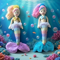 Poupée sirène princesse en peluche douce fantaisie, multicolores, 45 cm, autres vêtements de poupée, jouet pour filles, cadeau pour les filles de 2 à 14 ans