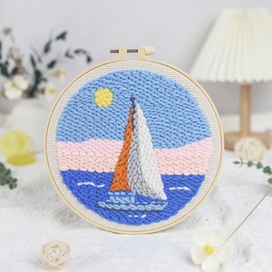 Broderie en laine épaisse série plage hawaïenne paquet de matériel d'entrée bricolage fait à la main - Product Image 5