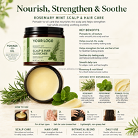 Crème hydratante et lissante non raffinée à l'huile de romarin et de batana 100% végétalienne, bio, personnalisée pour les soins capillaires – Fabrication OEM/ODM