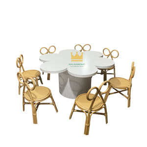 Silla Infantil de Mimbre Hecha a Mano al por Mayor, Estilo Boho, Asiento de Mimbre para Niños, para el Hogar y el Jardín de Infancia - Product Image 2