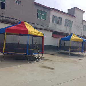 Tốt Nhất Bán Đầy Màu Sắc Vòng Trampoline Với Mạng Lưới An Toàn 6ft 8ft 10ft 12ft 14ft 16ft Hộ Gia Đình Trampoline Nhảy Với Mái Pvc - Product Image 3