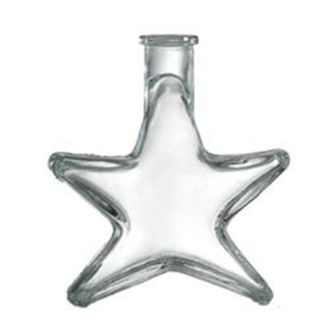 Bouteille en verre transparente en forme d'étoile à cinq branches de 100 ml et 200 ml avec bouchon en liège, étanche à l'<span class=keywords><strong>air</strong></span>, créative pour les boissons et le vin - Product Image 1