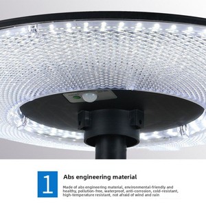 Projecteur LED solaire UFO super lumineux, alimenté par batterie DC, étanche IP67, pour jardins, zones rurales et autoroutes, design soucoupe volante - Product Image 4