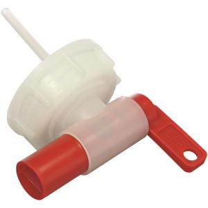 Bouchon de bouteille d'eau potable avec bec verseur et paille, en plastique rouge et blanc, accessoire pour boisson - Product Image 1