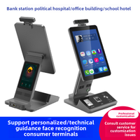 Kiosque de paiement Android à écran tactile de 10,1 pouces avec reconnaissance faciale et lecture de codes pour les distributeurs automatiques de repas