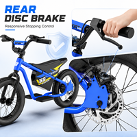 Vélo d'équilibre électrique pour enfants 16 pouces, moteur sans balais 250W, batterie 24V, vélo électrique pour enfants, 3 vitesses, voiture jouet à roulettes Pro