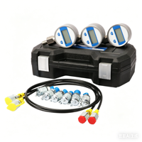 Kit de manomètre numérique haute précision - Testeur de pression polyvalent pour systèmes hydrauliques, gaz et liquides