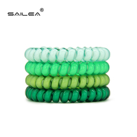 SAILEA Élastiques à cheveux en spirale confortables et personnalisables, couleurs dégradées, en plastique, sans dommage pour les cheveux, modèle SL-TH0001, tendance