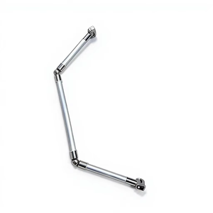 Nouvelle Tringle de Douche Courbée Ajustable en Aluminium – Remplacement Écologique pour Caravanes et Camping-Cars (Ouvertures de 35 et 40 pouces, 3 Sections) - Product Image 1