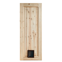 Soft Pastoral Solid Fir Solid Wood Interior Door Stable Timber Door for Rural Residence Decoration